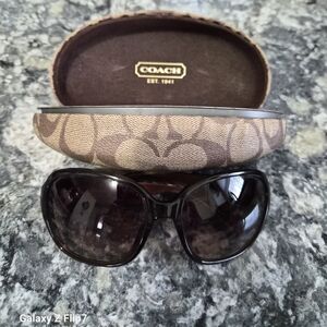 Coach Women's Dark Sunglasses with Case